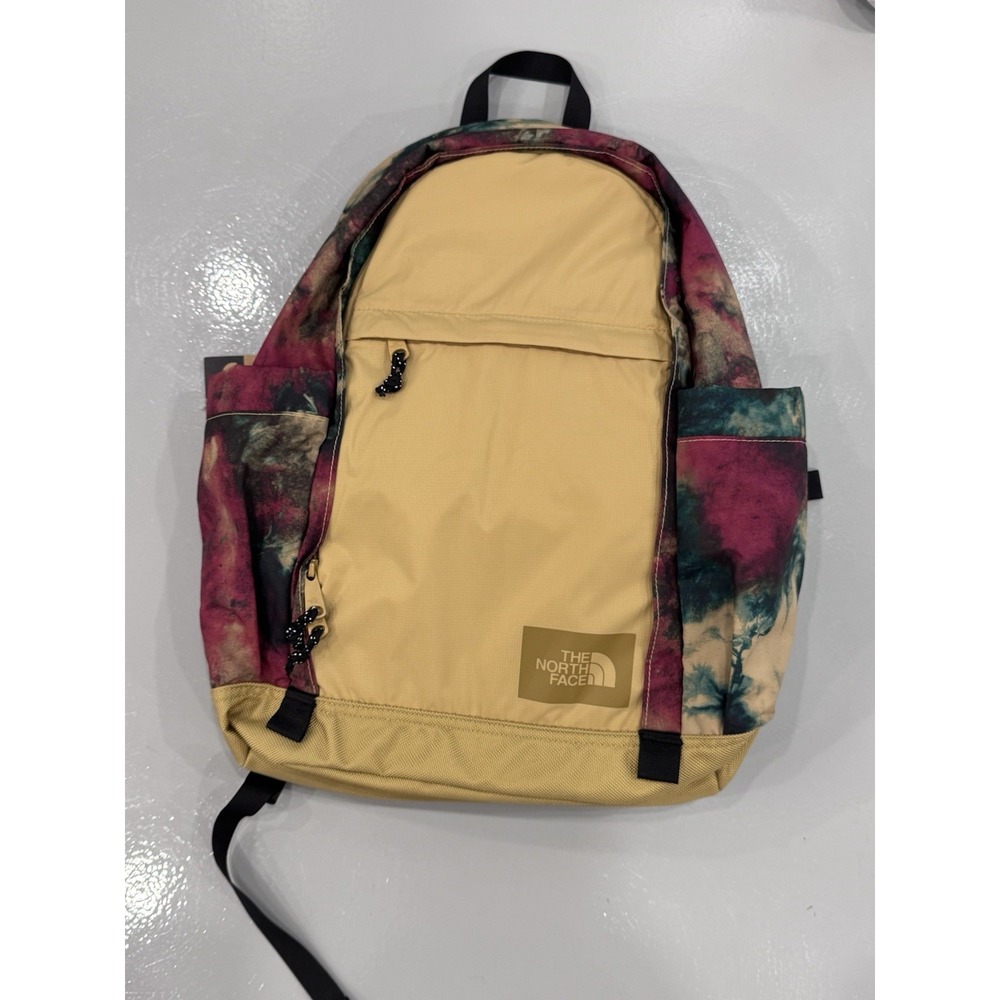 The North Face Beige/Multicolor Hiking Backpack Zip Closure, Padded Straps